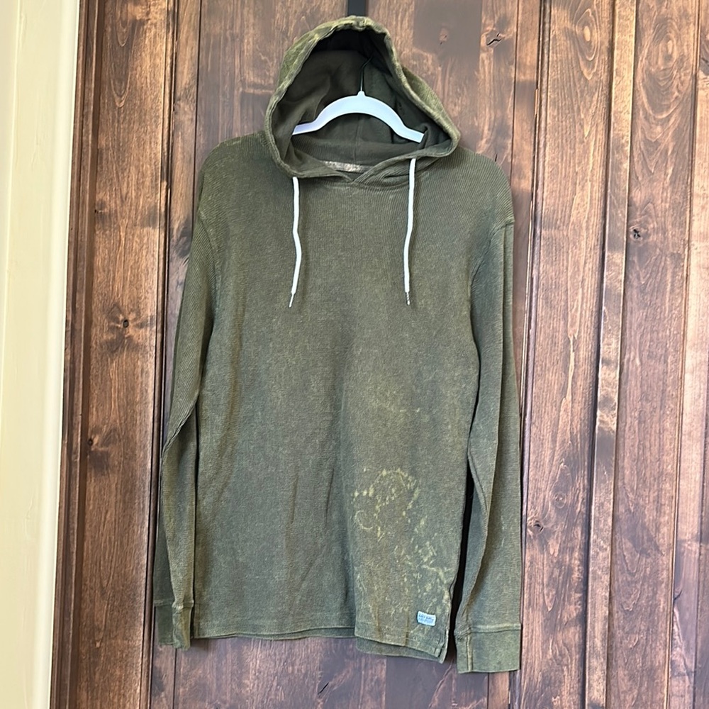 Men's color washed Green Hoodie by navy yard